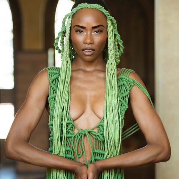 Epiphany Headpiece Handmade Macrame - Picture 4 of 16